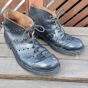 Mike Konos Vintage Chukka boots. Italy. Size 46 (Men's 13 US). Black Leather.